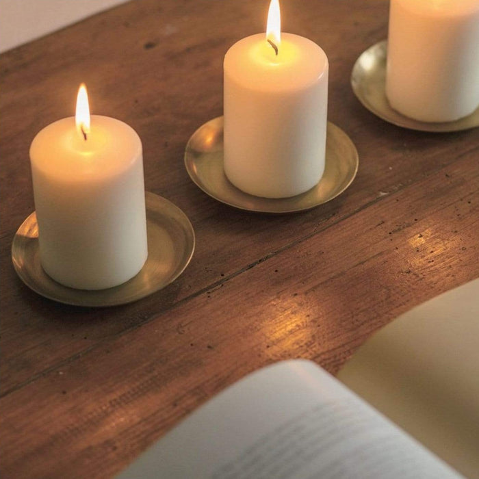 Fog Linen Work Brass Plate Round: (S)