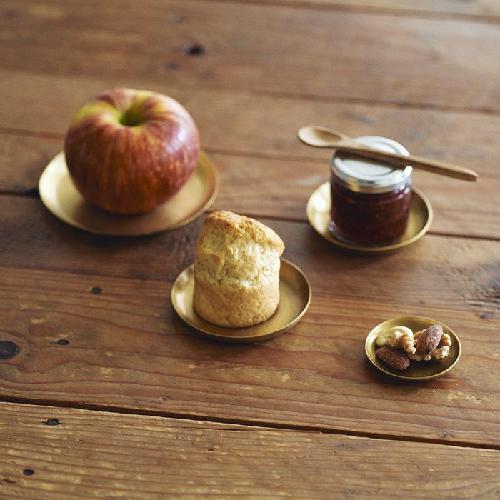 Fog Linen Work Brass Plate Round: (S)