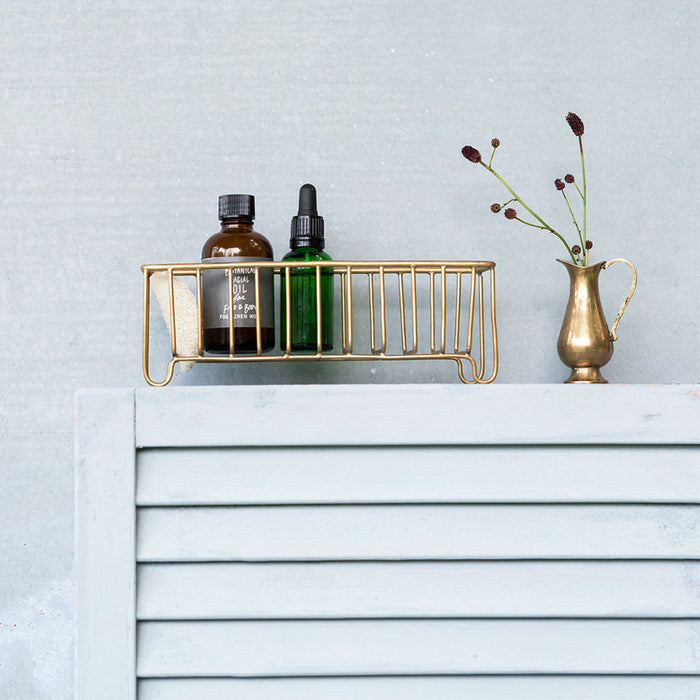 Fog Linen Work Brass Wire Slender Basket