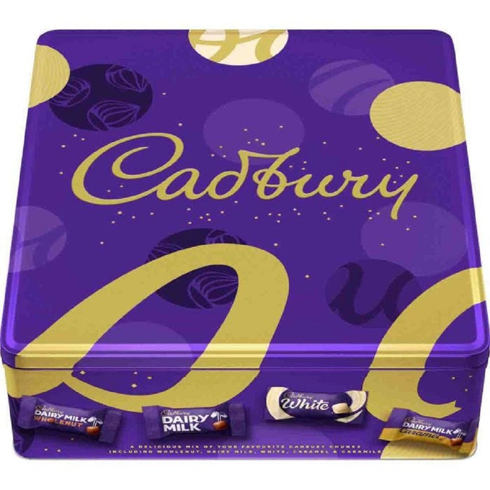 Cadbury Chunks Tin 600G – UK Christmas confectionery gift tin