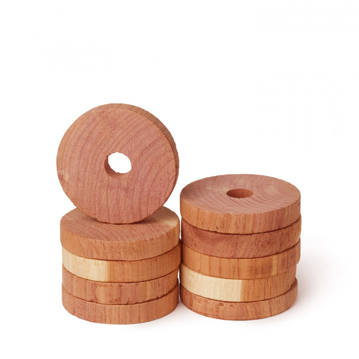Redecker Cedar Coat Hanger Rings - 10pk