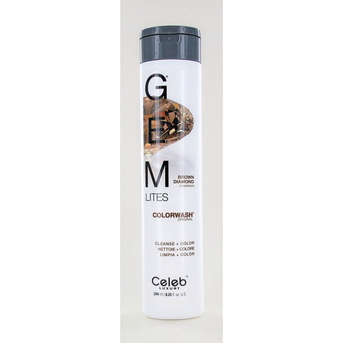 Celeb Luxury Gem Lites Brown Diamond Sunbrown Wash 8.25 oz - Overstock Beauty Supply