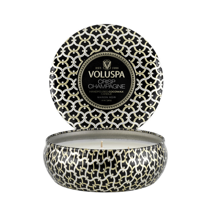 VOLUSPA Crisp Champagne 3 Wick Tin Candle