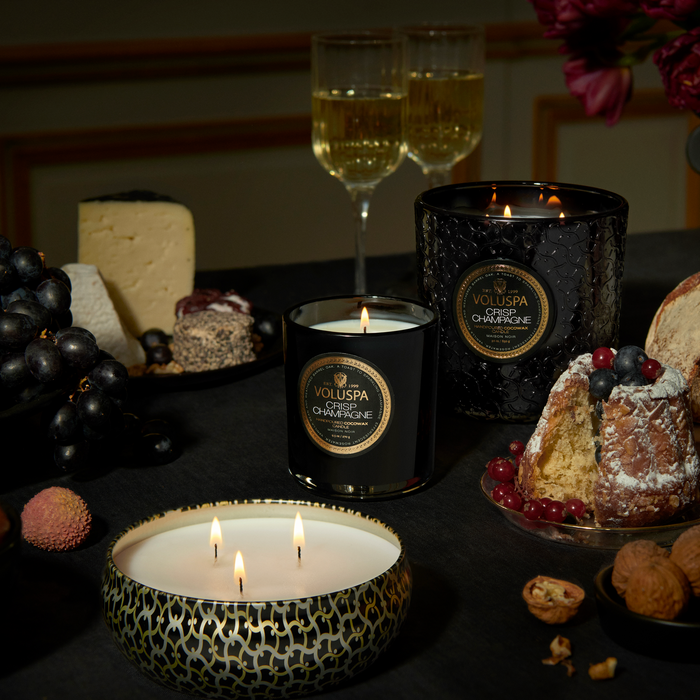 VOLUSPA Crisp Champagne 3 Wick Tin Candle