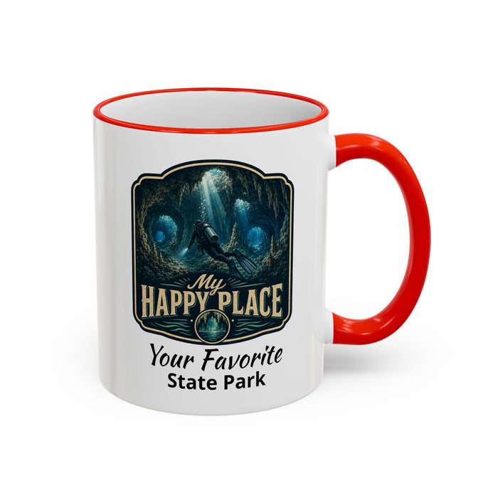 CUSTOMIZABLE Scuba Cave Accent Rim & Handle 11oz/15oz
