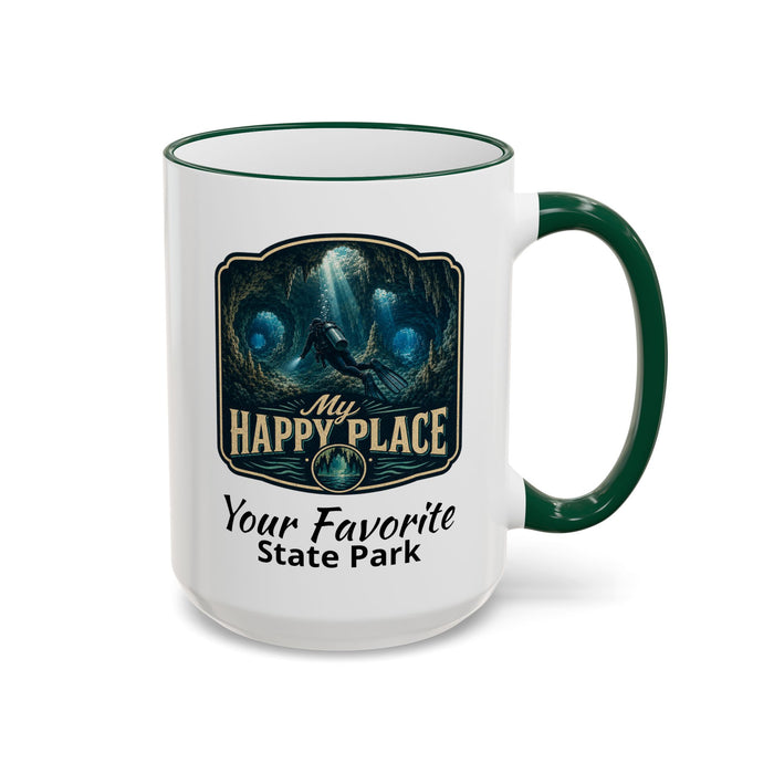 CUSTOMIZABLE Scuba Cave Accent Rim & Handle 11oz/15oz
