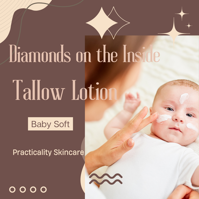 Eight-ounce Diamonds on the Inside unscented tallow lotion