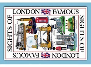 Elgate London Souvenir Printed Tea Towel - Sights of London