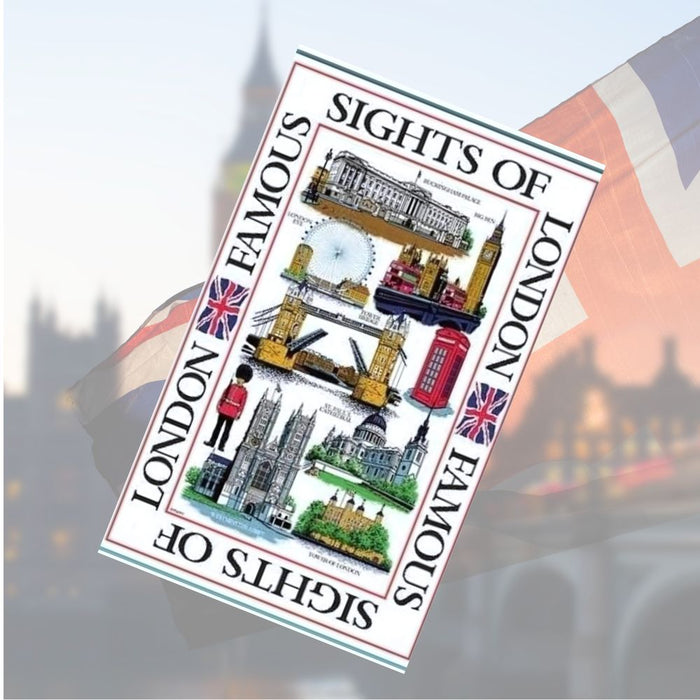 Elgate London Souvenir Printed Tea Towel - Sights of London