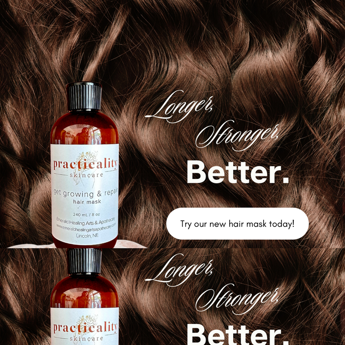 Get Growing + Repair hair mask promotional graphic