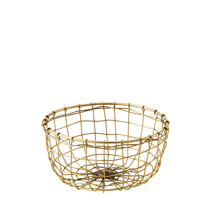 Fog Linen Work Gold Wire Fruit Basket (S)