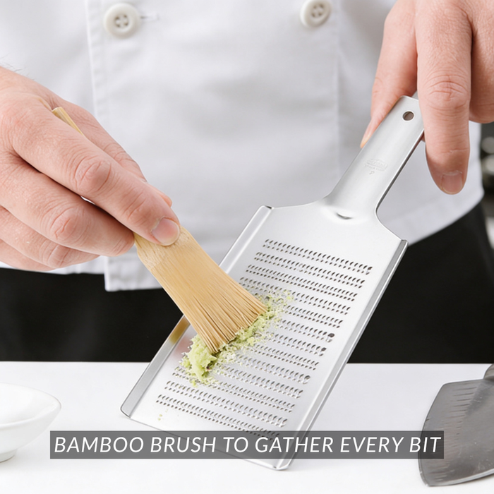 H. Paddle Grater & Bamboo Brush, Made in Japan