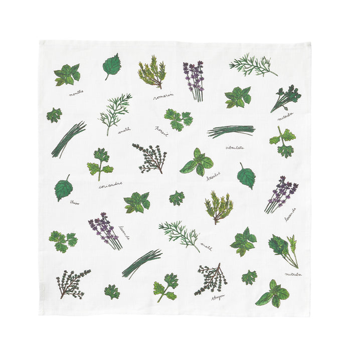 Fog Linen Work Isabelle Boinot Handkerchief: Herbs