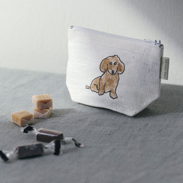 Fog Linen Work Isabelle Boinot Pouch: Two Dogs