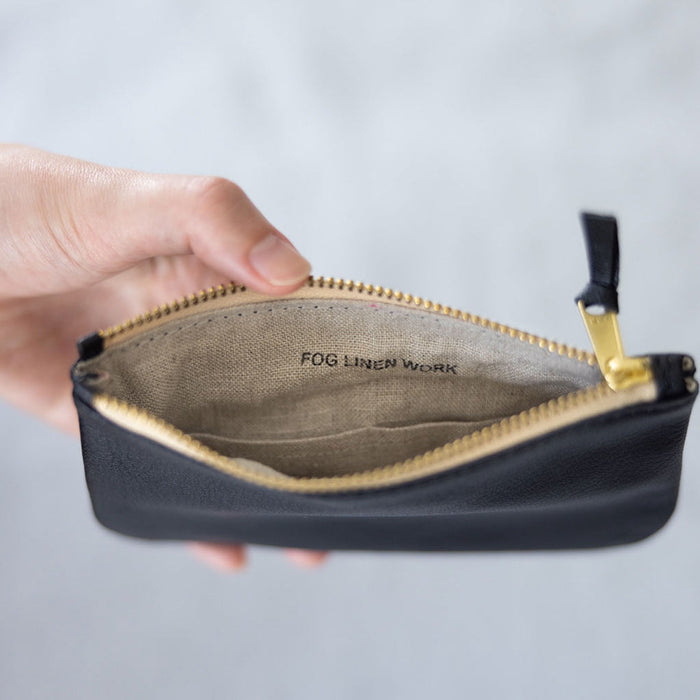 Fog Linen Work Joseph Leather Pouch (S)