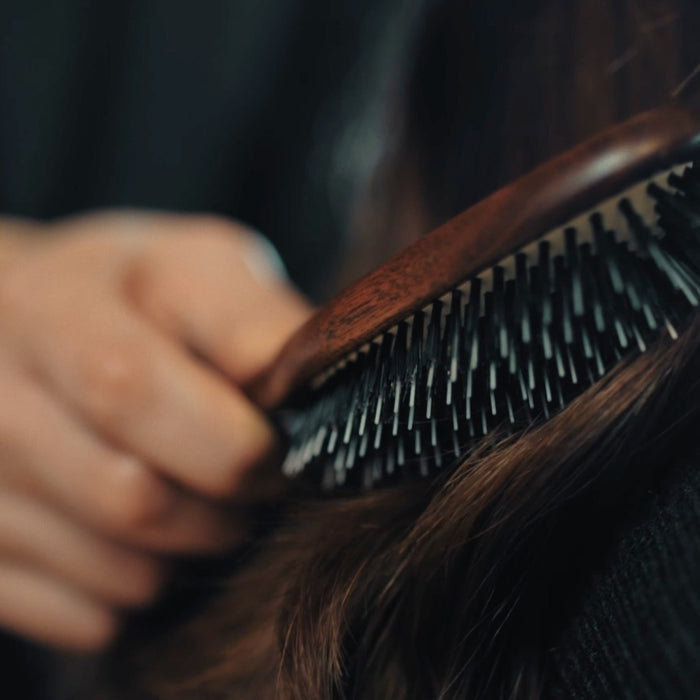 Kitobe Wood Oval Hair Brush with Bristles