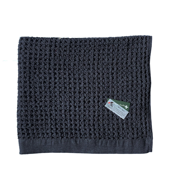 Kontex Brera Waffle Bath Sheet - Navy