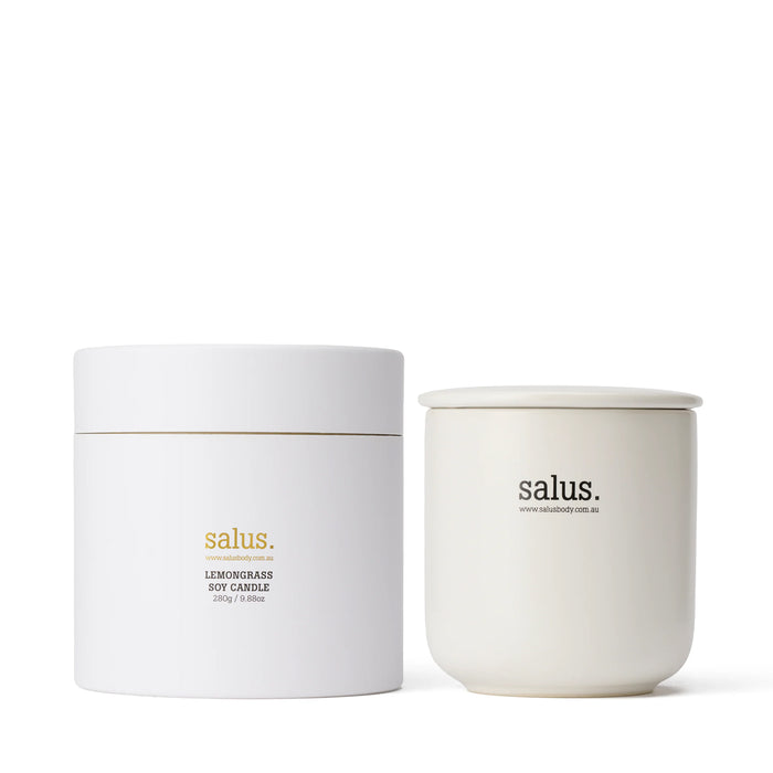 Salus Lemongrass Porcelain Soy Candle