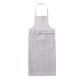 Fog Linen Work Linen Full Apron: Grey White Stripe