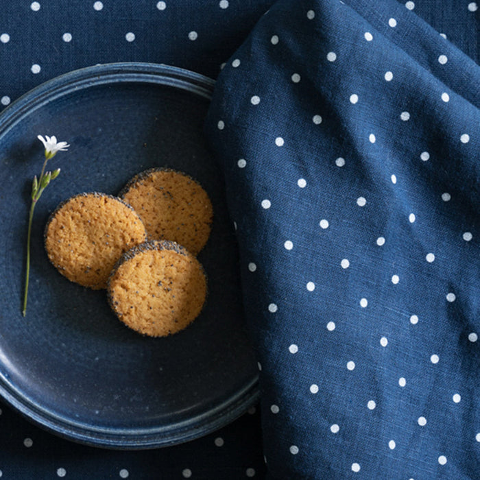 Linen Napkin: Navy Dot