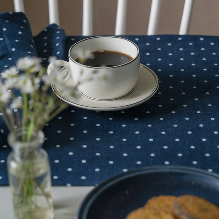 Linen Place Mat: Navy Dot