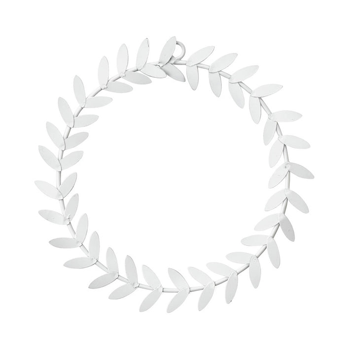 Fog Linen Work Metal Olive Wreath: White