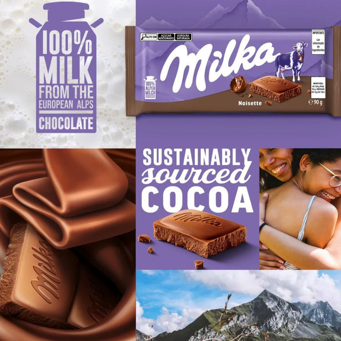 Milka Noisette Chocolate Bar 90g