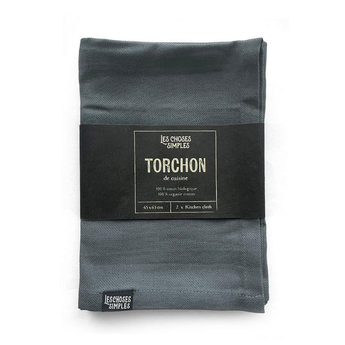 Les Choses Simples Organic Cotton Tea Towel x2 - Storm
