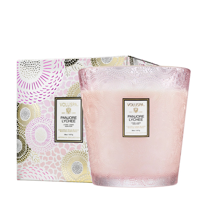 VOLUSPA Panjore Lychee Boxed 3 Wick Hearth Candle