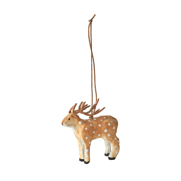 Fog Linen Work Papier Maché Ornament: Reindeer