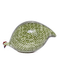 Les Ceramiques de Lussan Pintade (Guinea Fowl) Pecking - Green