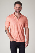 Raffi Wesley Aqua Cotton 2-Button Polo