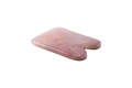 Rose quartz facial gua sha tool on a clean white background