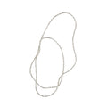 Fog Linen Work Silver Beads Necklace (L)