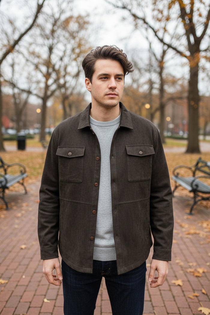 Suede Shirt Jacket