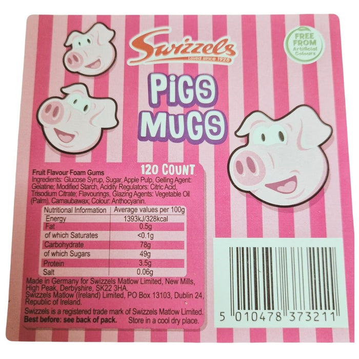 Swizzels Pigs Mugs Sweet Tub 120pc 600g