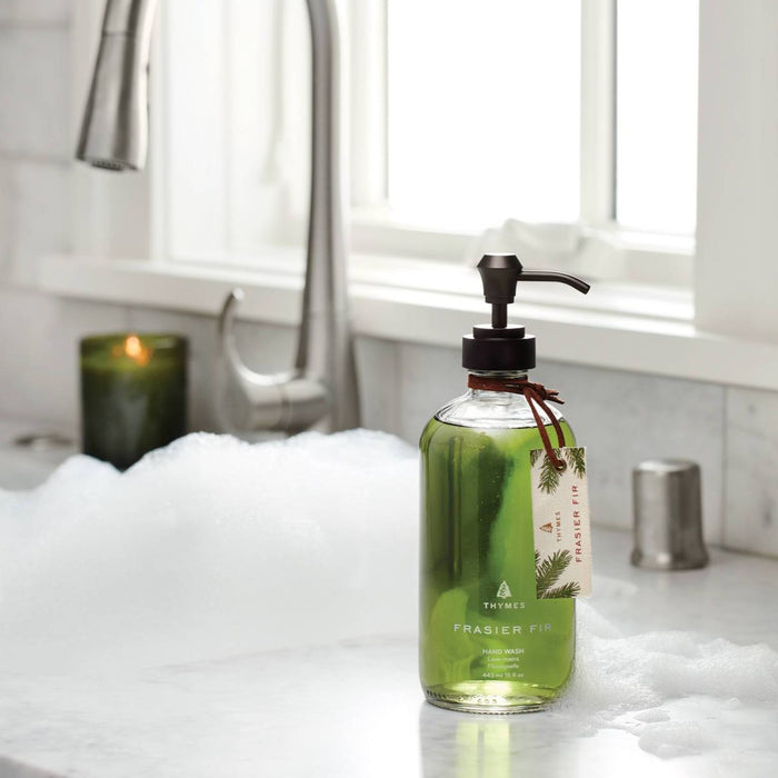 Thymes Frasier Fir Hand Wash in Glass