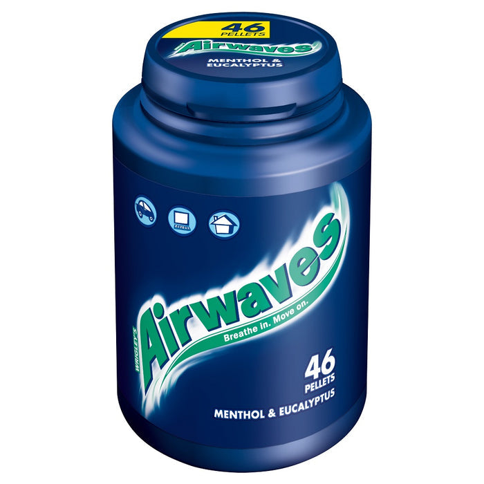 Wrigley's Airwaves Menthol & Eucalyptus flavour Sugar Free Chewing Gum Bottle (46 Pieces) product image